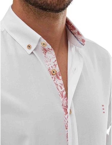 Camisa Florentino slim fit con detalles a contraste