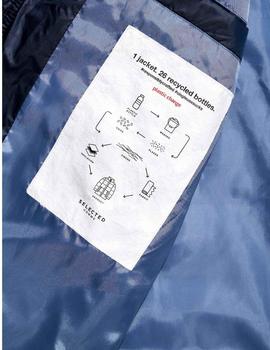Selected chaqueta acolchada Plastic Change marino
