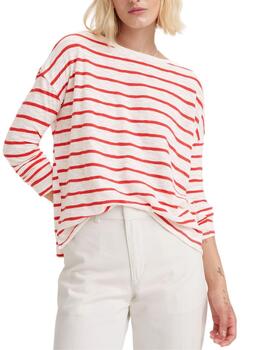 Camiseta Levi's® Margot de mujer Saint Stripe Script Red