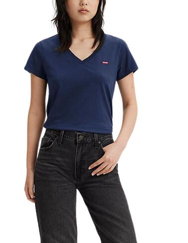 Camiseta Levi's®  Perfect V-Neck Tee Naval Academy de mujer