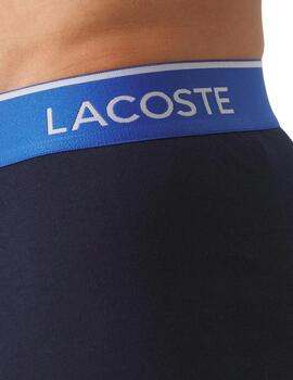 Pack de 3 calzoncillos Lacoste en algodón elástico con logo