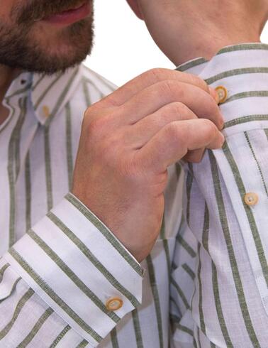 Camisa Florentino slim fit con estampado a rayas de hombre