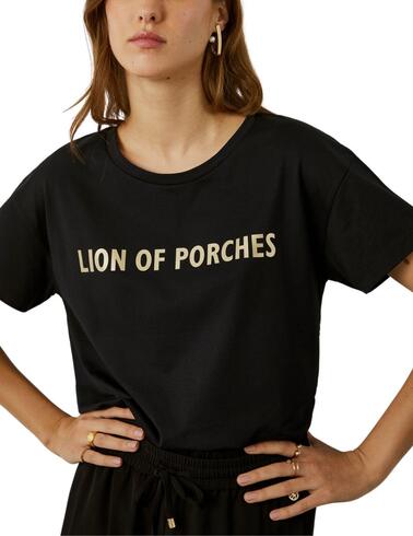 Camiseta Lion of Porches de manga corta de mujer logo