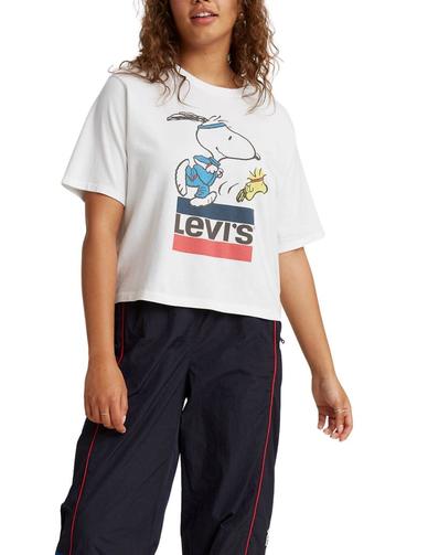 Camiseta Levis edición limitada Penauts blanca de chica
