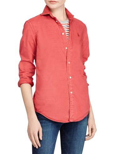 Camisa Polo Ralph Lauren Relaxed Fit teja para mujer