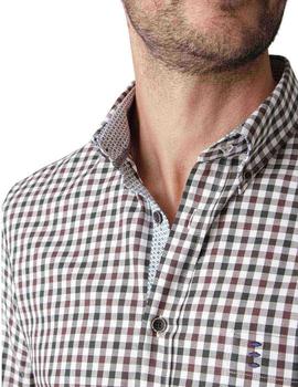 Florentino camisa algodón cuadros detalles