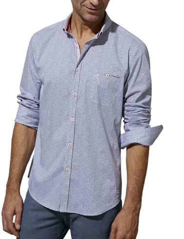 Camisa Florentino estampada manga larga slim fit