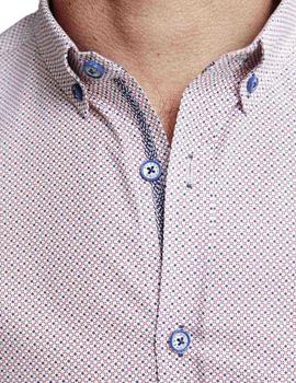 Camisa Florentino estampada manga larga slim fit