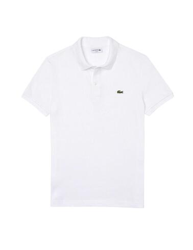 Polo Lacoste L1212 slim fit blanco  manga corta para hombre