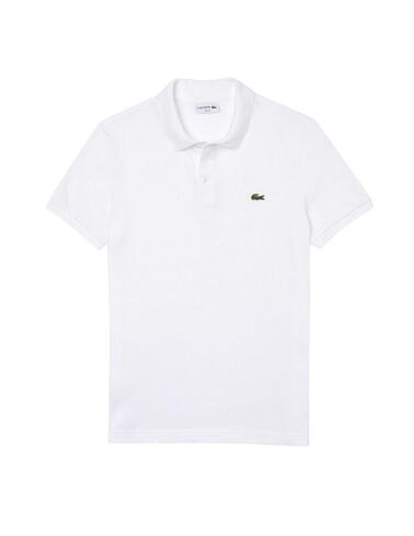 Polo Lacoste L1212 slim fit blanco  manga corta para hombre