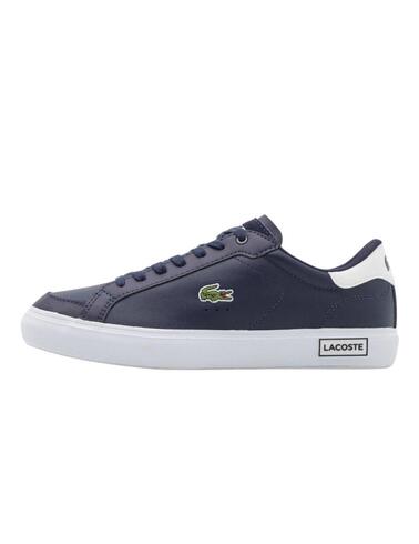 Zapatillas Lacoste Powercourt en piel azul marino de hombre