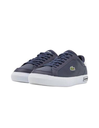 Zapatillas Lacoste Powercourt en piel azul marino de hombre