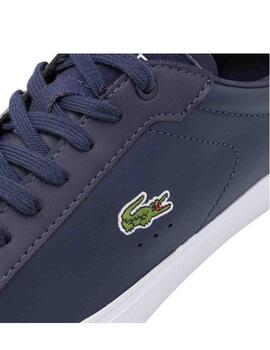 Zapatillas Lacoste Powercourt en piel azul marino de hombre