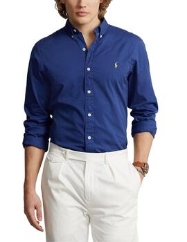 Camisa Polo Ralph Lauren de popelín azulón slim fit