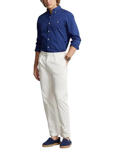 Camisa Polo Ralph Lauren de popelín azulón slim fit