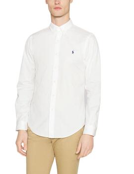 Camisa Polo Ralph Lauren de popelín blanca slim fit