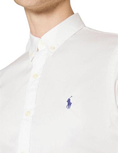 Camisa Polo Ralph Lauren de popelín blanca slim fit