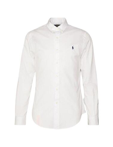 Camisa Polo Ralph Lauren de popelín blanca slim fit