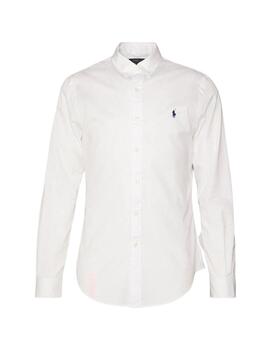 Camisa Polo Ralph Lauren de popelín blanca slim fit