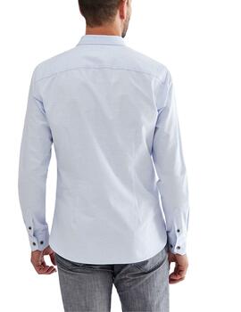 Camisa Florentino slim fit en tejido con microraya