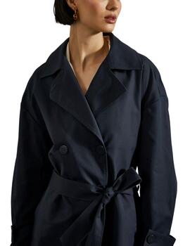 Gabardina Lion of Porches con cinturón y pliegue