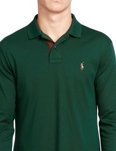 Polo de Polo Ralph Lauren verde para hombre manga larga