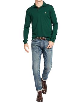 Polo de Polo Ralph Lauren verde para hombre manga larga