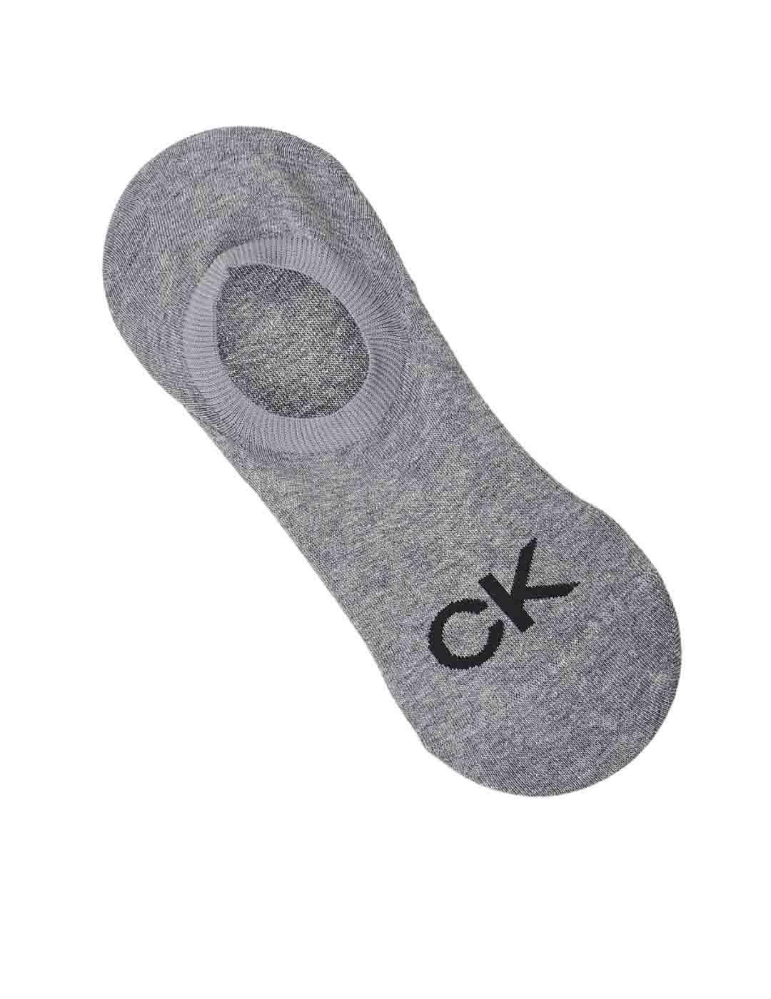 Calcetín invisible Calvin Klein 2-pack gris y negro