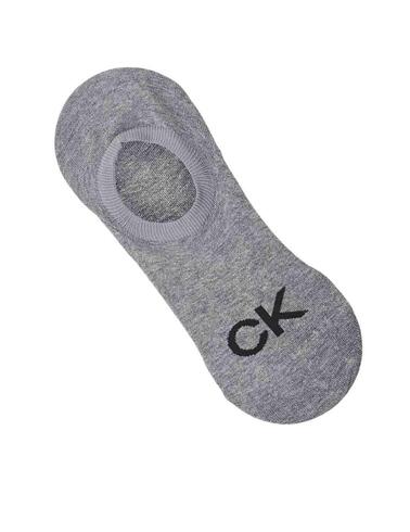 Calcetín invisible Calvin Klein 2-pack gris y negro