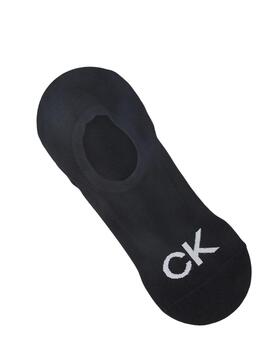 Calcetín invisible Calvin Klein 2-pack gris y negro