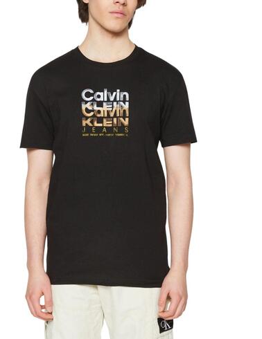 Camiseta Calvin Klein slim para hombre con monograma