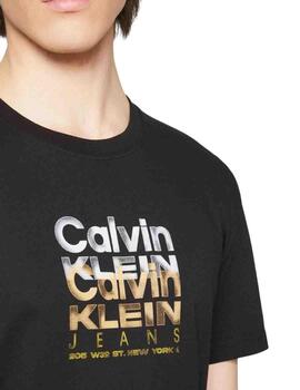 Camiseta Calvin Klein slim para hombre con monograma