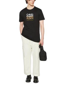 Camiseta Calvin Klein slim para hombre con monograma