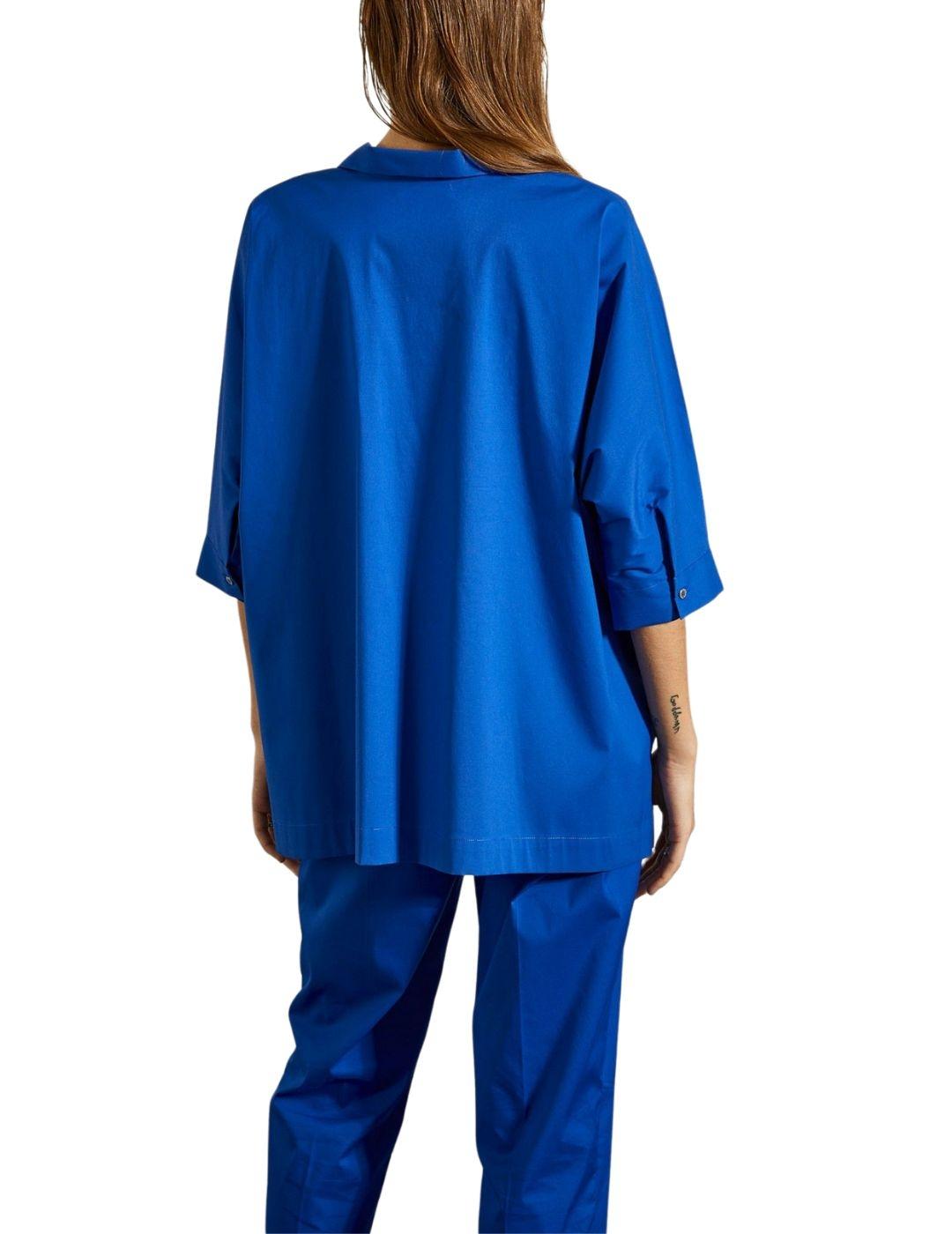 Camisa oversizedLion of Porches de mujer en azul klein