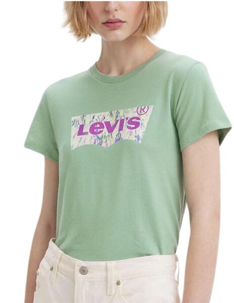 historia autor Ilegible Camiseta Levi's® The Perfect Tee Watercolor para mujer