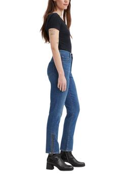 Pantalón Levi's® 724 con doble botón y cremallera de mujer