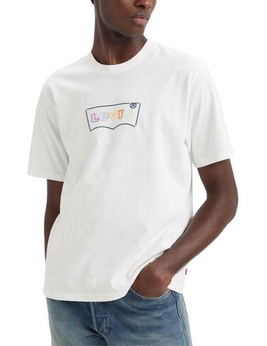 Camiseta Levi's® con logotipo en el pecho para hombre blanca