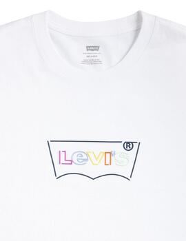 Camiseta Levi's® con logotipo en el pecho para hombre blanca