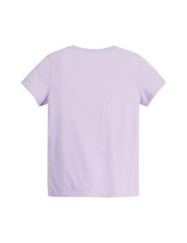Camiseta Levi's® Perfect V-Neck Tee Caviar de mujer malva
