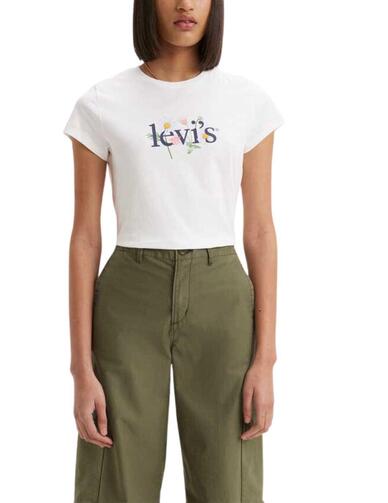 Camiseta Levi's® Graphic Autentic blanca para mujer