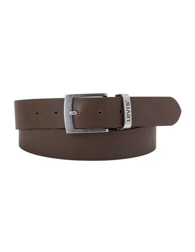 Cinturón Levi's® Hebron Dark Brown de cuero unisex