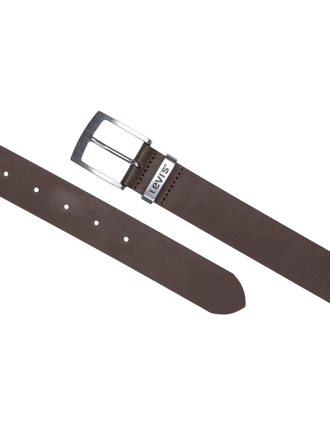 Cinturón Levi's® Hebron Dark Brown de cuero