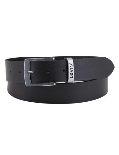Cinturón Levi's® Hebron Black de cuero unisex