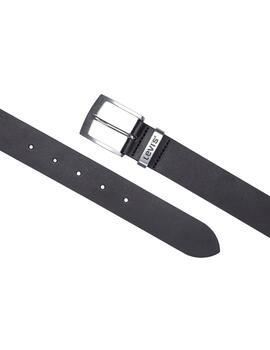 Cinturón Levi's® Hebron Black de cuero unisex