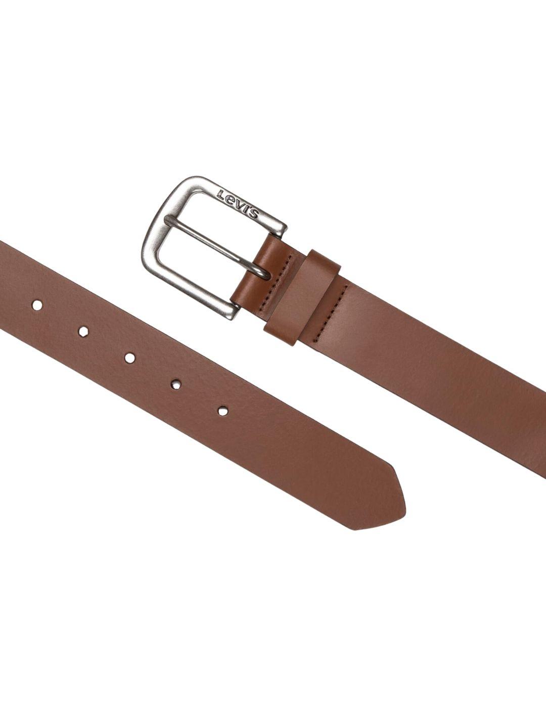 Cinturón Levi's® Seine Medium Brown de cuero