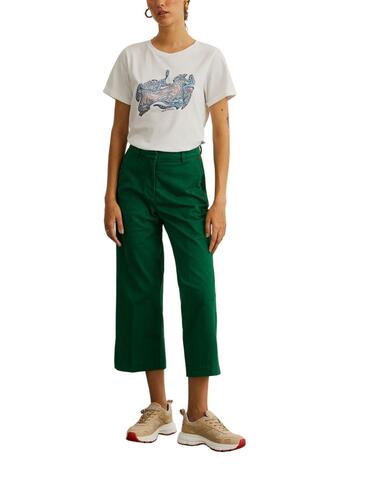 Pantalón chino Lion of Porches con pernera ancha para mujer