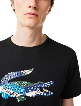 Camiseta Lacoste regular fit de manga corta y cuello redondo