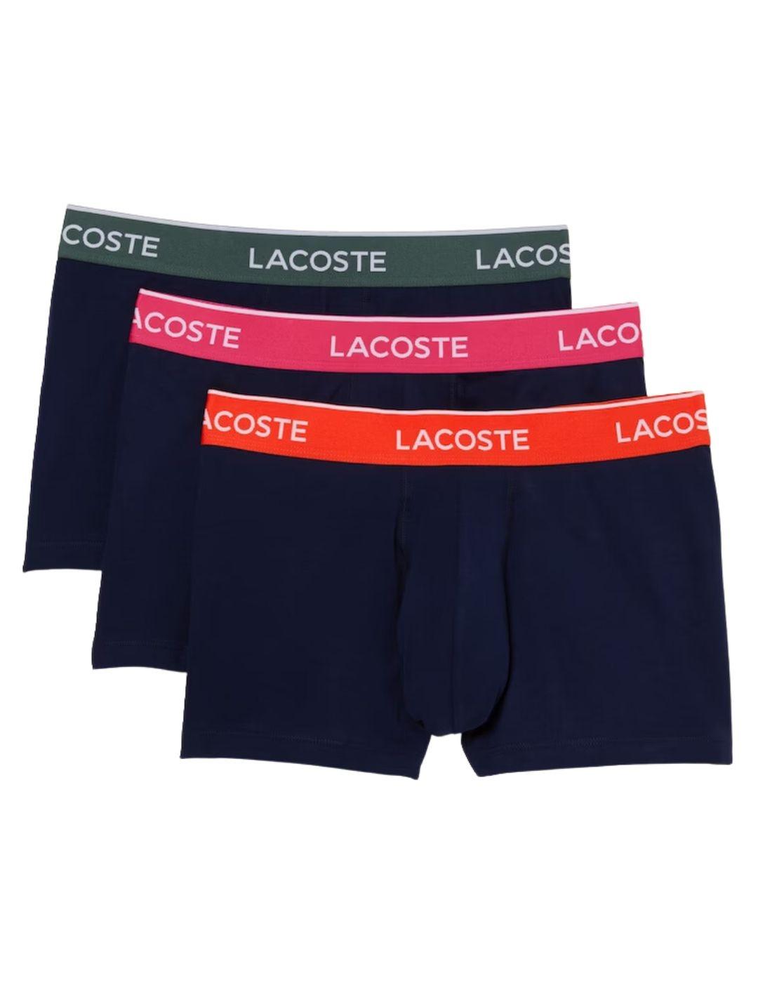 Pack de 3 calzoncillos Lacoste en algodón elástico