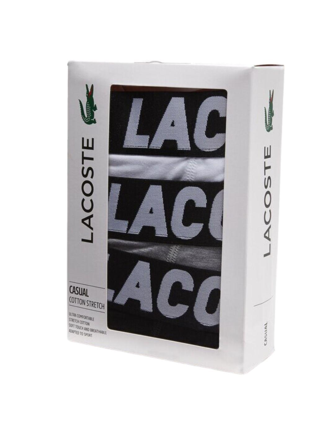 Pack de 3 calzoncillos Lacoste en algodón elástico