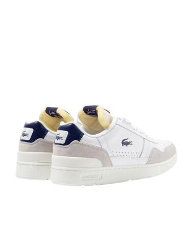 Zapatillas Lacoste T-Clip colorblock piel y material textil